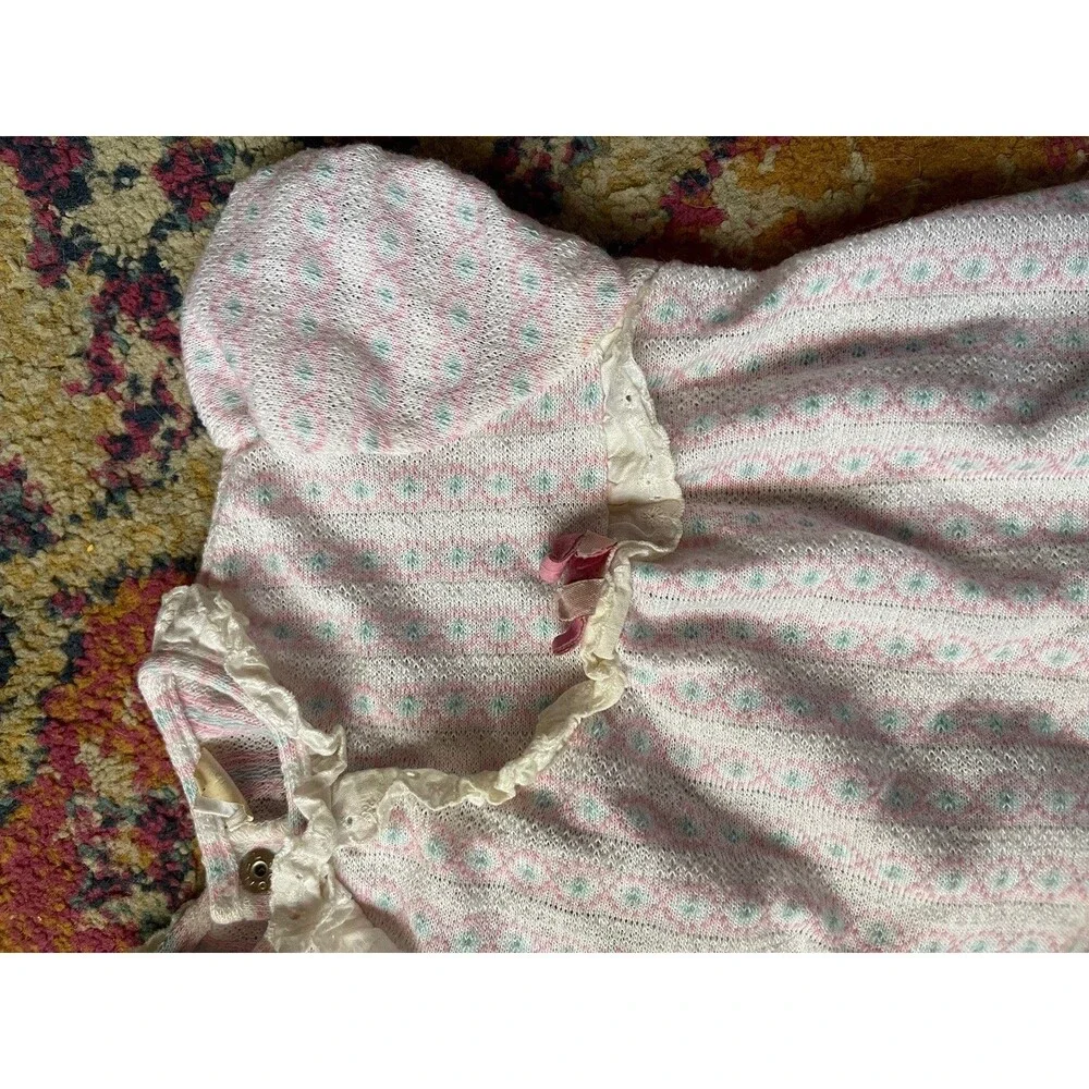 Vintage Carters Baby floral bow set